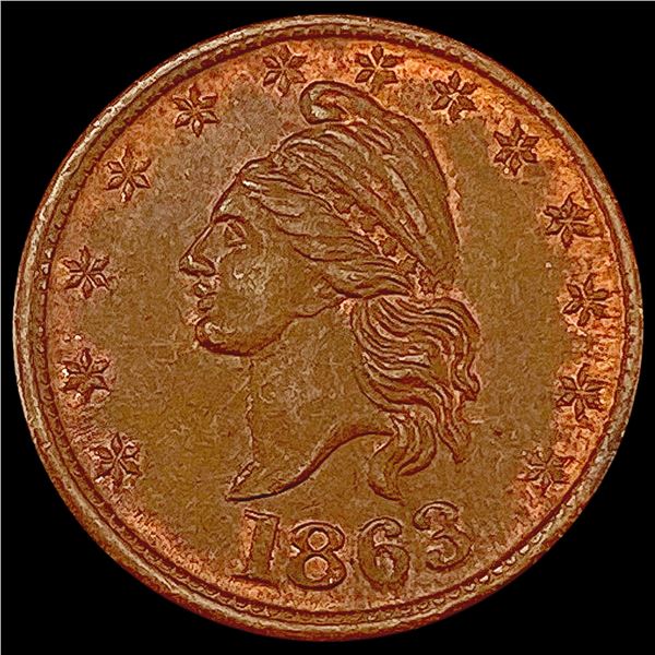 1863 Civil War "Our Country" Token CHOICE AU