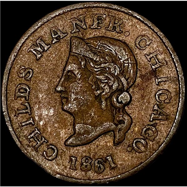 1861 Civil War Token NICELY CIRCULATED