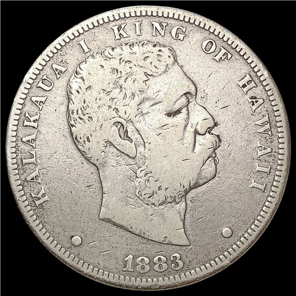 1883 Kingdom of Hawaii Dollar NEARLY UNCIRCULATED