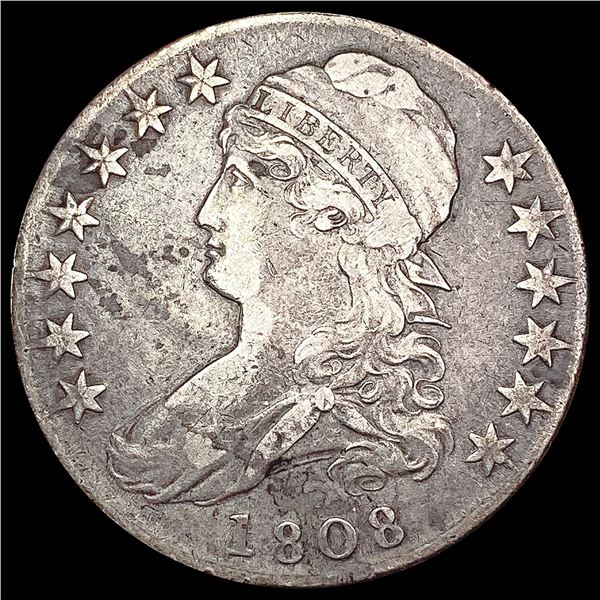 1808 Capped Bust Half Dollar LIGHTLY CIRCULATED
