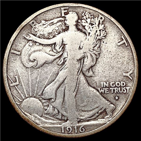 1916-D Walking Liberty Half Dollar NICELY CIRCULATED
