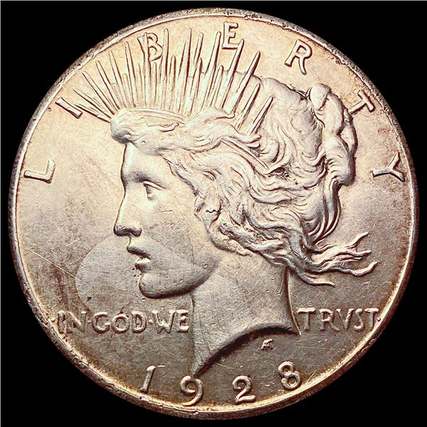 1928 Silver Peace Dollar NEARLY UNCIRCULATED