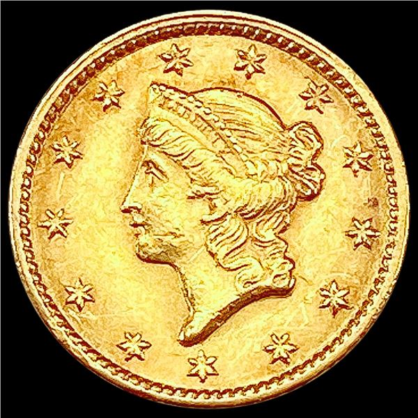 1851 Rare Gold Dollar CHOICE AU