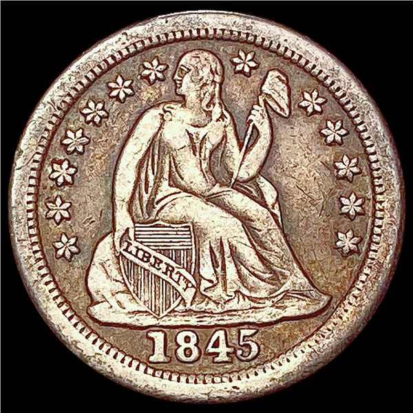 1845-O Seated Liberty Dime LIGHTLY CIRCULATED