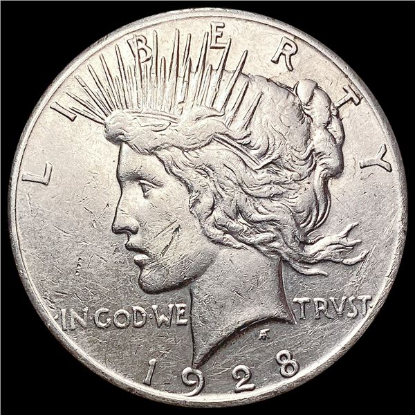 1928 Silver Peace Dollar NEARLY UNCIRCULATED