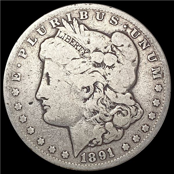 1891-CC Morgan Silver Dollar LIGHTLY CIRCULATED