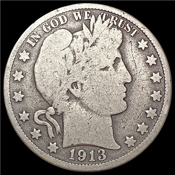 1913 Barber Half Dollar NICELY CIRCULATED