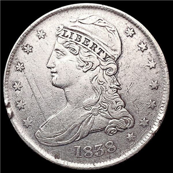 1838 Capped Bust Half Dollar NEARLY UNCIRCULATED