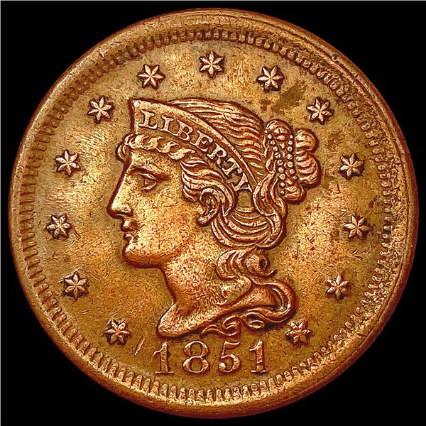 1851 Braided Hair Large Cent CHOICE AU