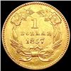 Image 2 : 1857 Rare Gold Dollar CHOICE AU