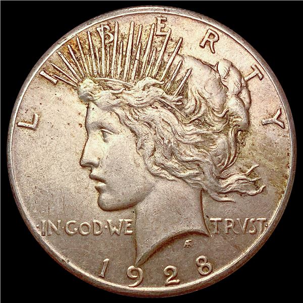 1928 Silver Peace Dollar NEARLY UNCIRCULATED