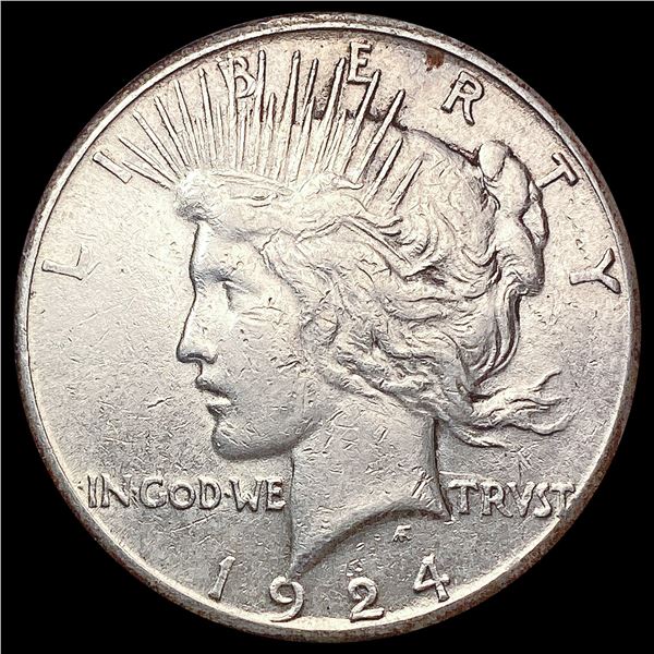 1924-S Silver Peace Dollar CHOICE AU