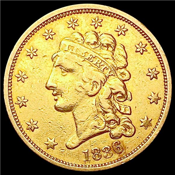 1836 $2.50 Gold Quarter Eagle NEARLY UNCIRCULATED