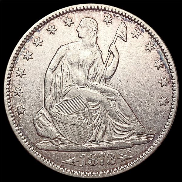 1873 Arrows Seated Liberty Half Dollar NEARLY UNCIRCULATED