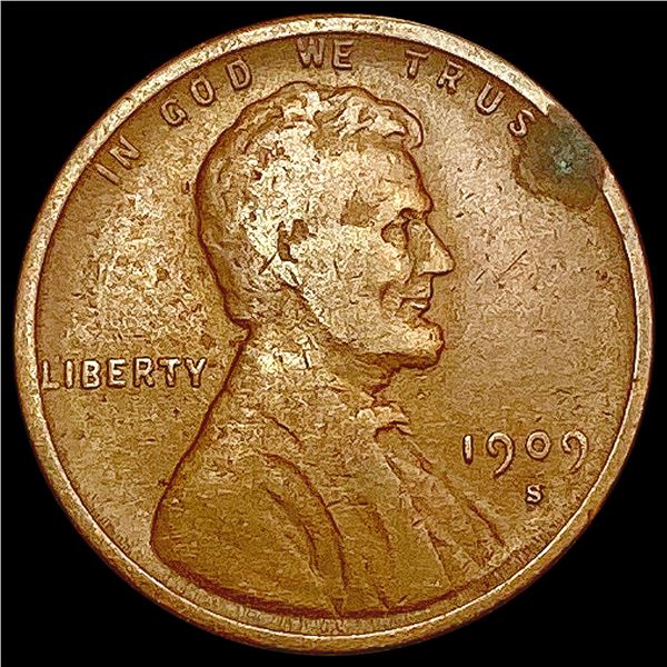 1909-S Wheat Cent ABOUT UNCIRCULATED