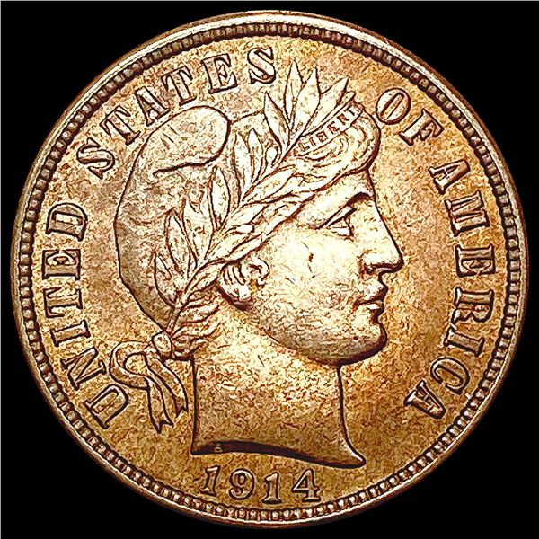 1914 Barber Dime UNCIRCULATED