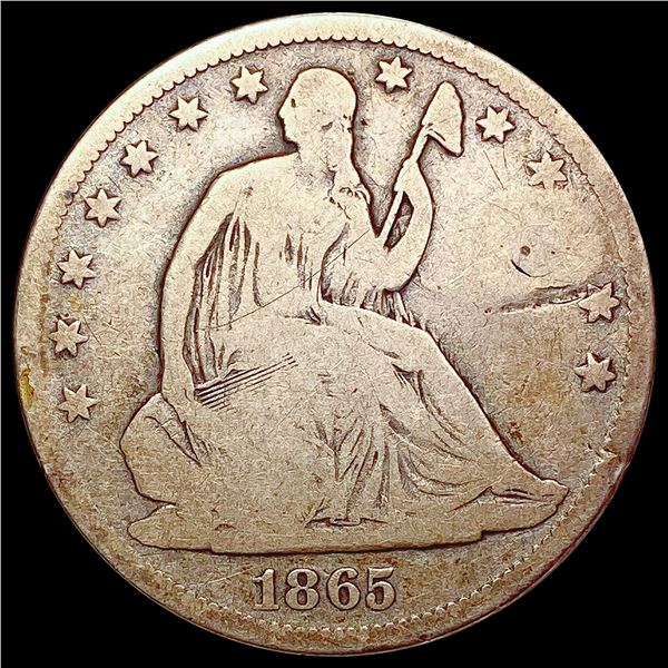 1865-S Seated Liberty Half Dollar NICELY CIRCULATED