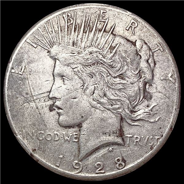 1928 Silver Peace Dollar NEARLY UNCIRCULATED