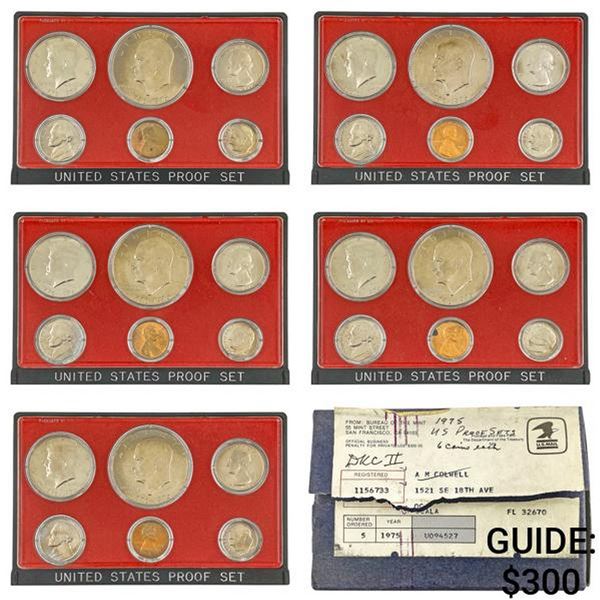 1975 US Proof Sets in Original Box [30 Coins]