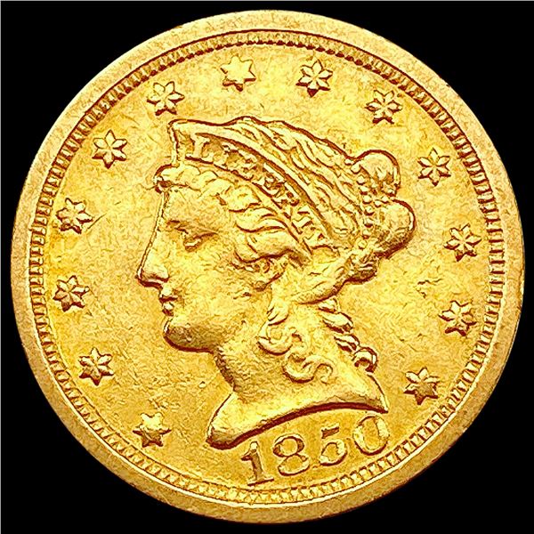 1850-O $2.50 Gold Quarter Eagle CLOSELY UNCIRCULATED
