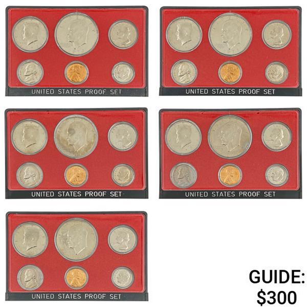 [5] 1973 US Proof Sets in Original Box [30 Coins]