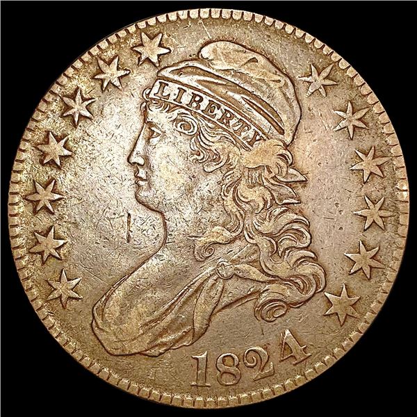 1824 Capped Bust Half Dollar NICELY CIRCULATED