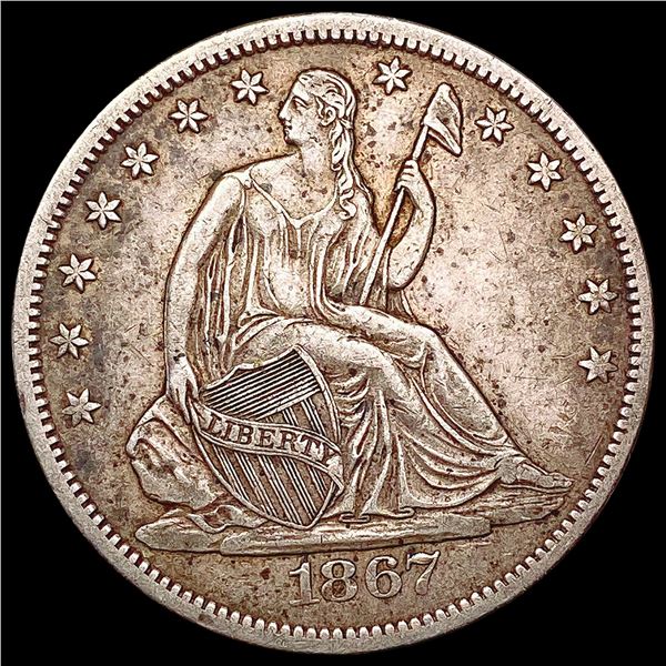 1867-S Seated Liberty Half Dollar CLOSELY UNCIRCULATED