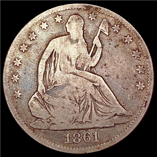 1861-O Seated Liberty Half Dollar NICELY CIRCULATED