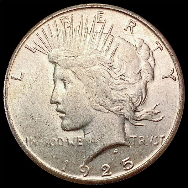 1925-S Silver Peace Dollar CHOICE AU