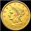 Image 1 : 1852 $2.50 Gold Quarter Eagle CHOICE AU