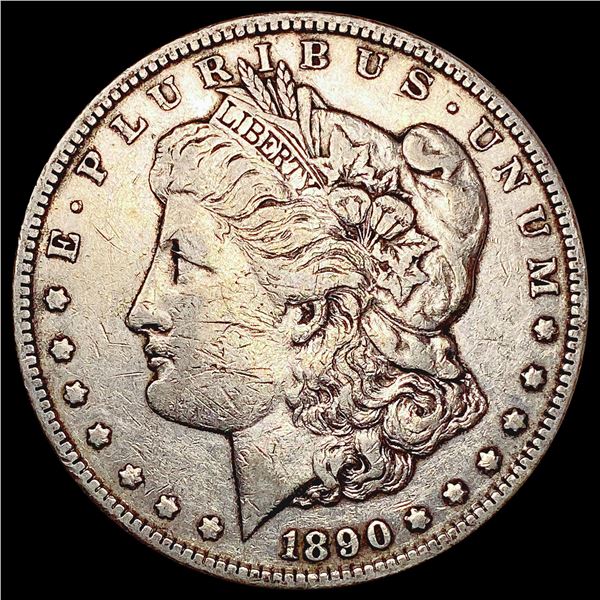 1890-CC Morgan Silver Dollar LIGHTLY CIRCULATED