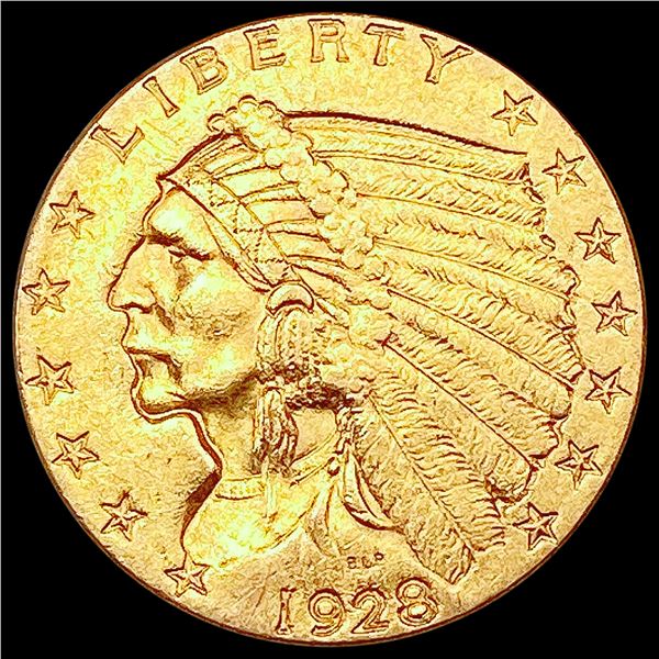 1928 $2.50 Gold Quarter Eagle CLOSELY UNCIRCULATED