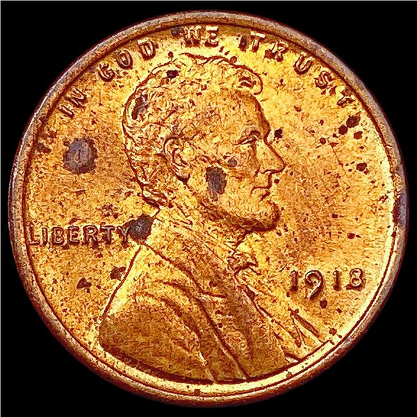 1918 Wheat Cent CHOICE AU