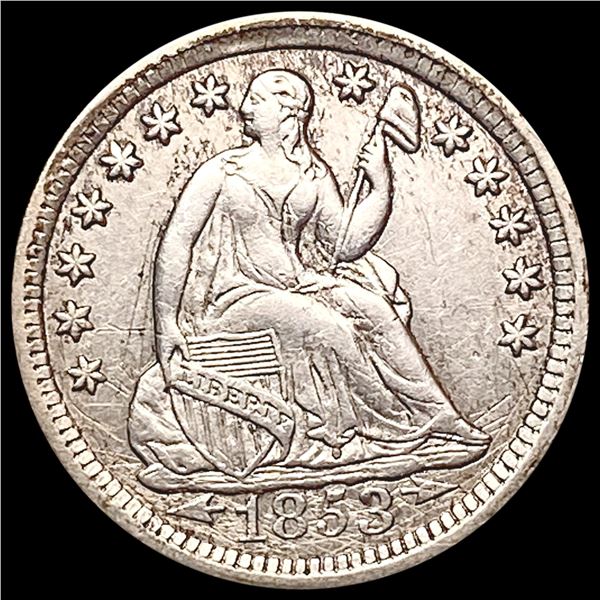 1853 Seated Liberty Half Dime CLOSELY UNCIRCULATED