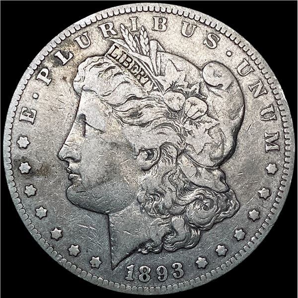 1893-CC Morgan Silver Dollar LIGHTLY CIRCULATED