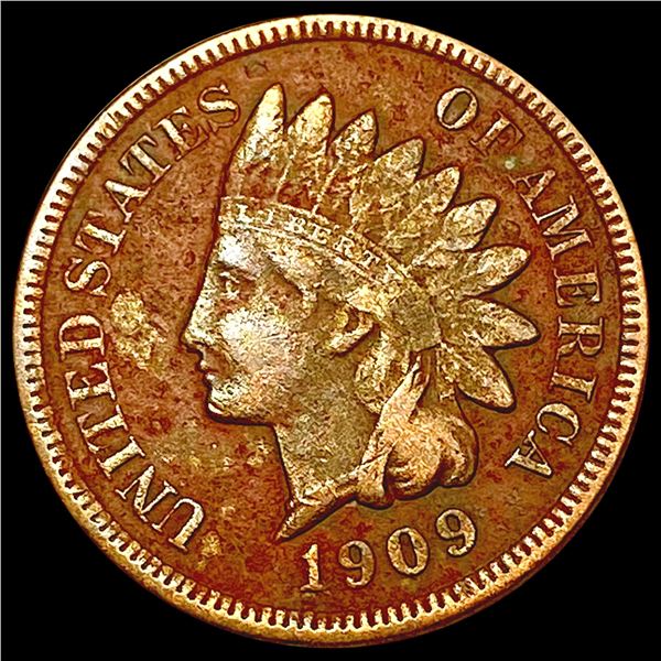 1909-S Indian Head Cent LIGHTLY CIRCULATED