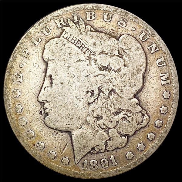 1891-CC Morgan Silver Dollar LIGHTLY CIRCULATED