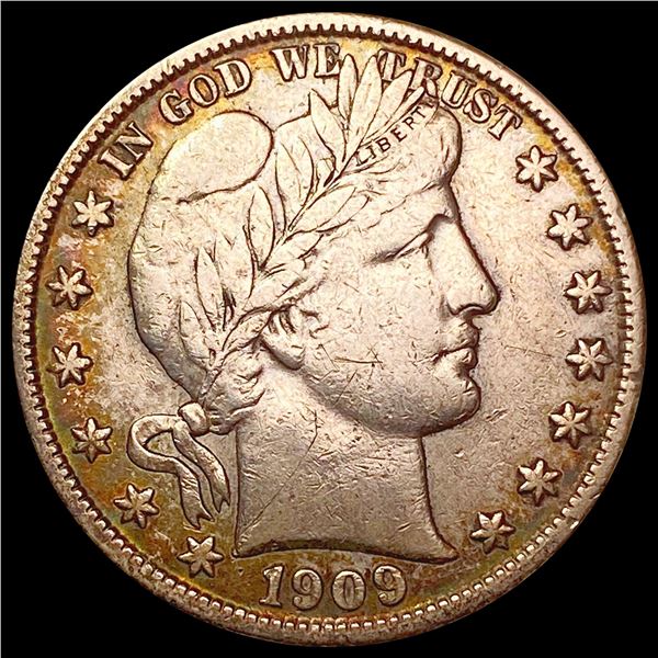 1909-S Barber Half Dollar CLOSELY UNCIRCULATED
