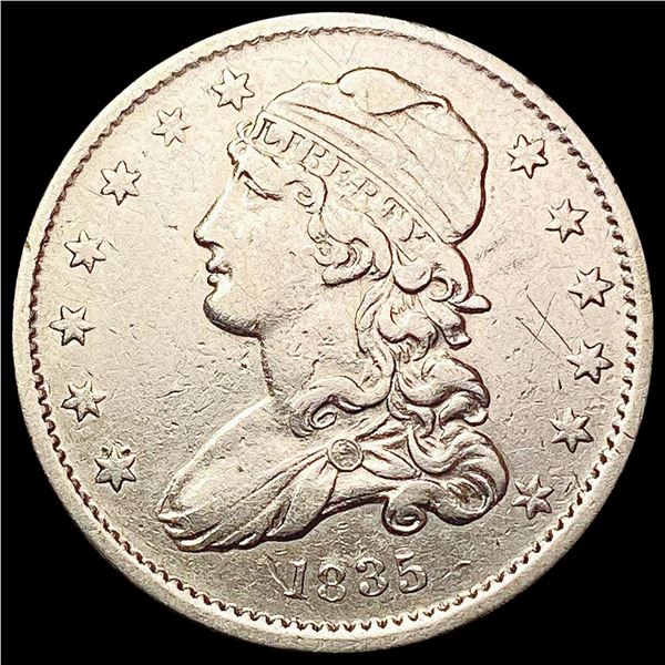 1835 Capped Bust Quarter NEARLY UNCIRCULATED
