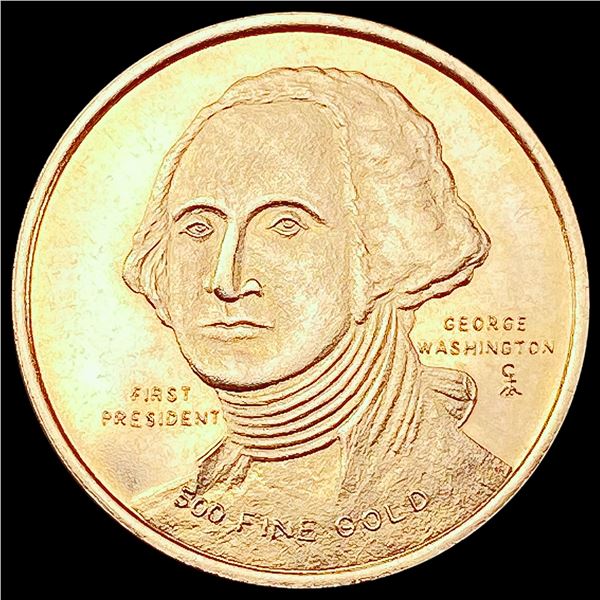 ND Groege Washington Gold Medal 0.07oz SUPERB GEM BU
