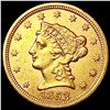 Image 1 : 1853 $2.50 Gold Quarter Eagle UNCIRCULATED