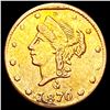 Image 1 : 1870 BG-835 Liberty Head California Gold Quarter HIGH GRADE
