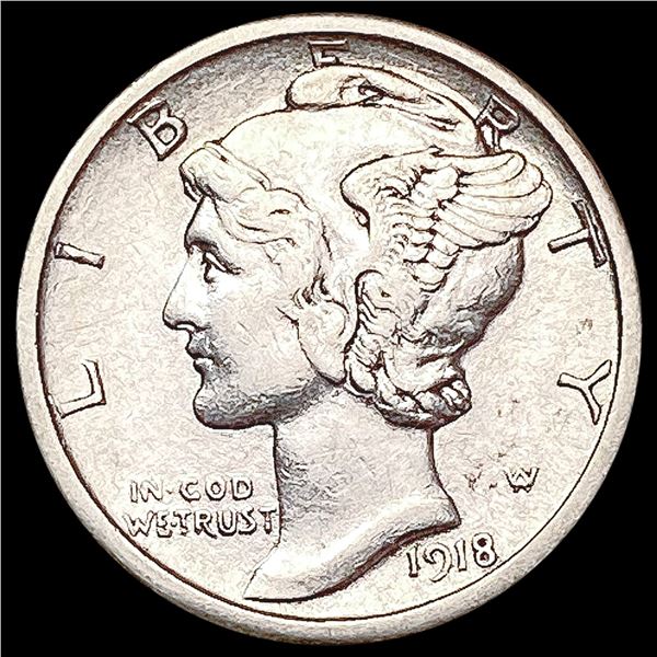 1918-S Mercury Dime CLOSELY UNCIRCULATED
