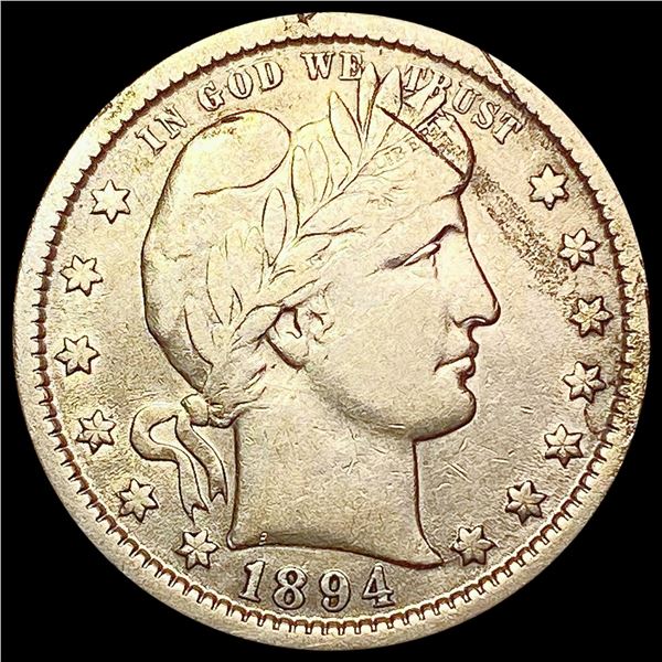 1894-O Barber Quarter LIGHTLY CIRCULATED