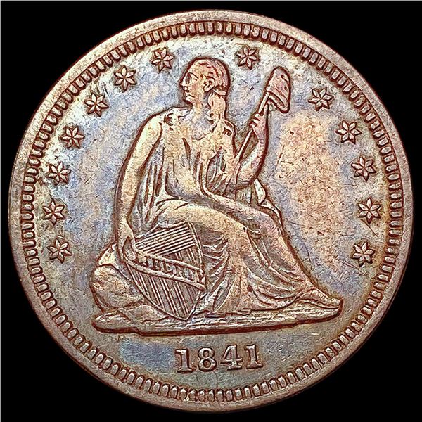 1841-O Seated Liberty Quarter NEARLY UNCIRCULATED