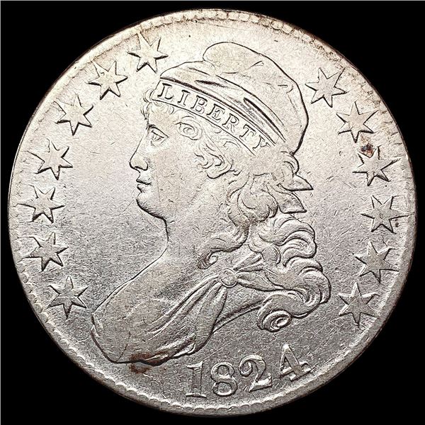 1824 Capped Bust Half Dollar LIGHTLY CIRCULATED