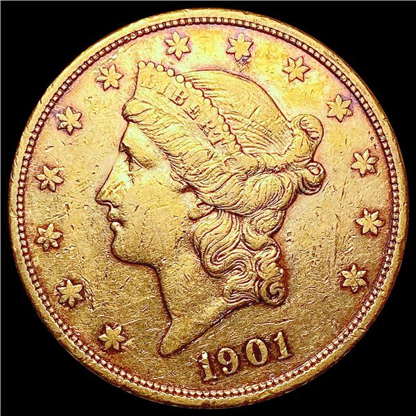 1901-S $20 Gold Double Eagle NEARLY UNCIRCULATED