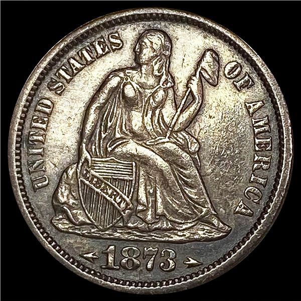 1873 Arrows Seated Liberty Dime CLOSELY UNCIRCULATED