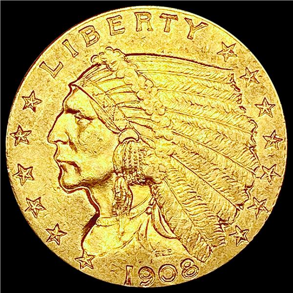 1908 $2.50 Gold Quarter Eagle CHOICE AU