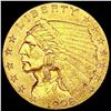 Image 1 : 1908 $2.50 Gold Quarter Eagle CHOICE AU